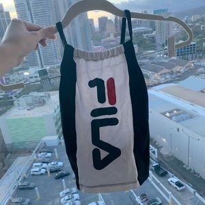 FILA High Neck Cross Back Halter Top